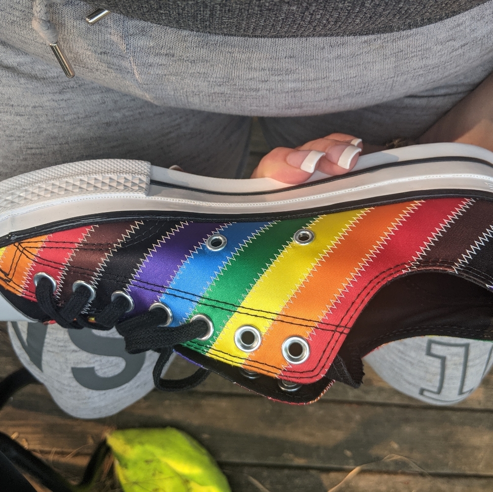 NEW pride rainbow chuck taylors unisex - Picture 9 of 10